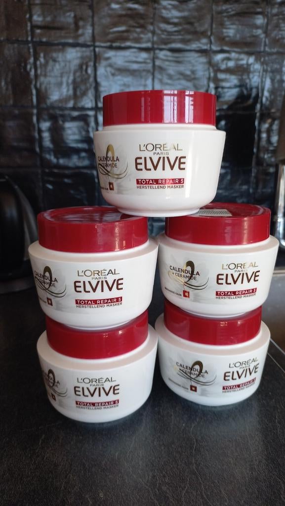 L'Oréal Elvive Calendula + Ceramide Haarmasker 300ml, Sieraden, Tassen en Uiterlijk, Uiterlijk | Haarverzorging, Nieuw, Haarverzorger of -hersteller