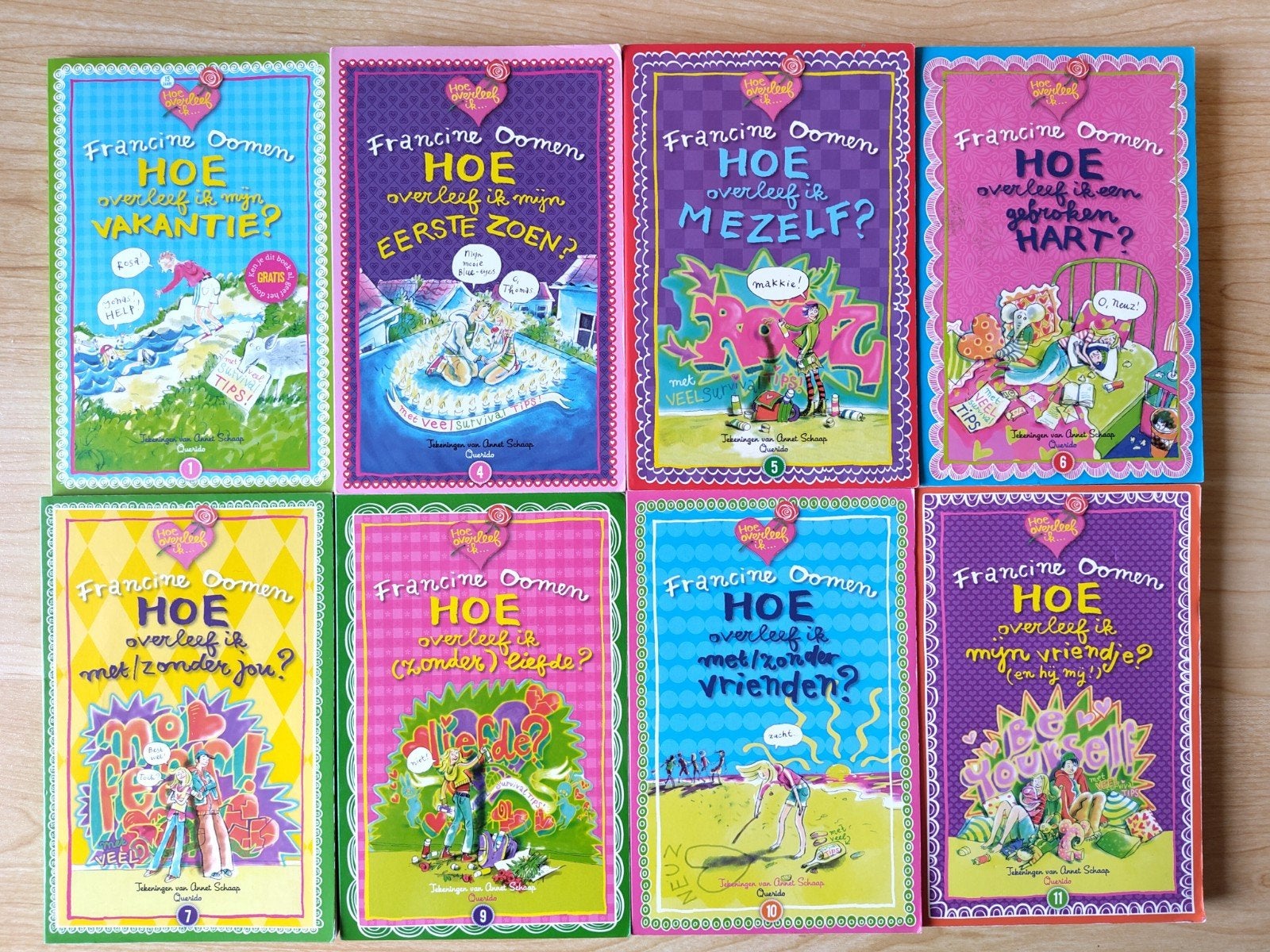 8 delen Hoe overleef ik...? - Francine Oomen, Boeken, Ophalen of Verzenden, Gelezen, Francine Oomen, Fictie
