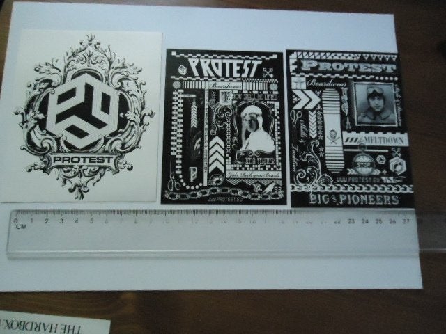 sticker PROTEST Origineel board ski skateboard snowboard, Verzenden, Zo goed als nieuw