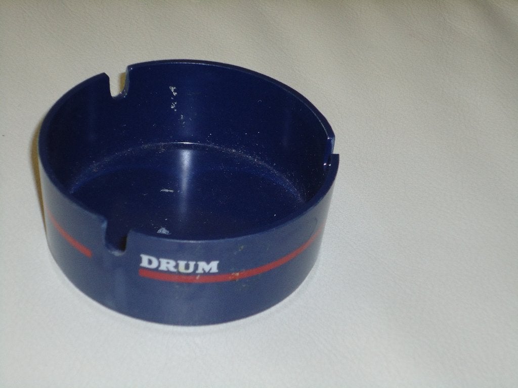 asbak van drum blauw 9 cm doorsnee x 3,5 hoog, Ophalen of Verzenden, Nieuw, Gebruiksvoorwerp