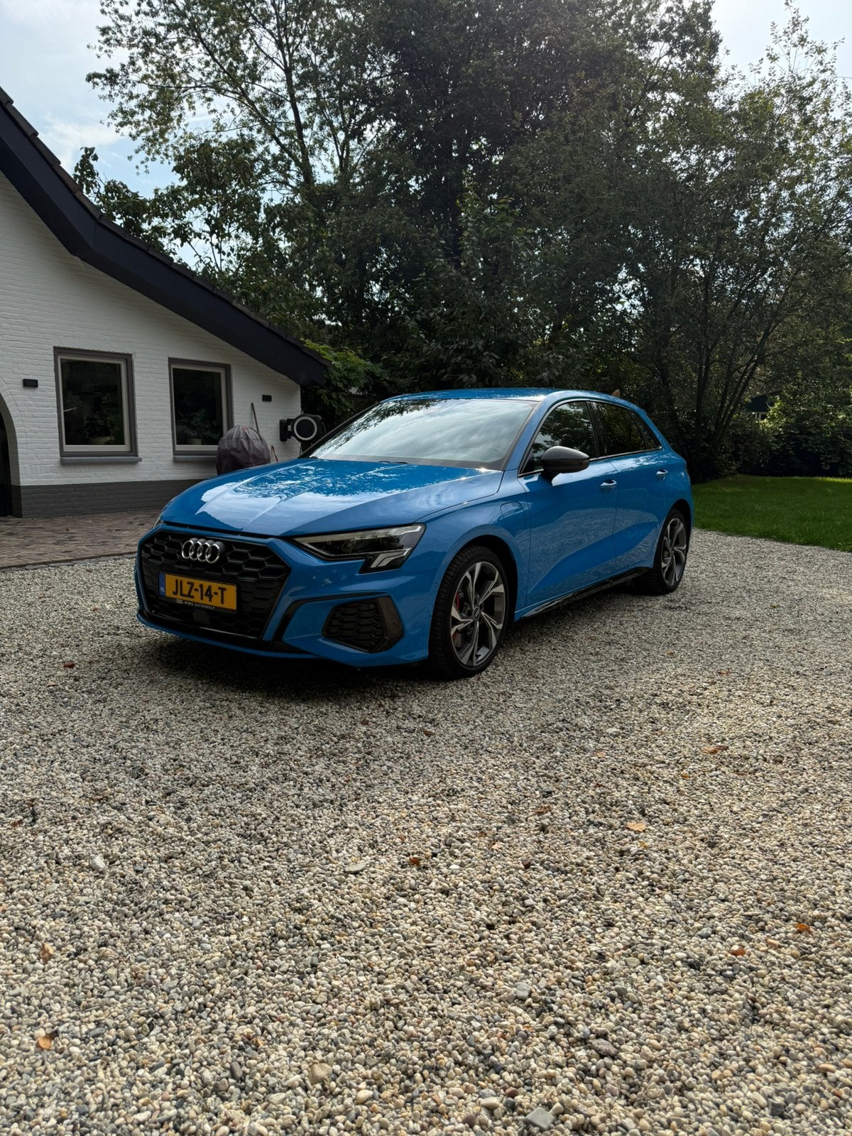 Audi A3 45 Tfsi e 245pk Phev S-tronic 2021 Blauw, Auto's, Stof, Zwart, 4 cilinders, Blauw