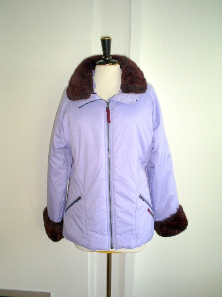 MEXX winterjack mt. 42 met afknoopbaar bont, Kleding | Dames, Mexx, Verzenden, Paars, Maat 42/44 (L)