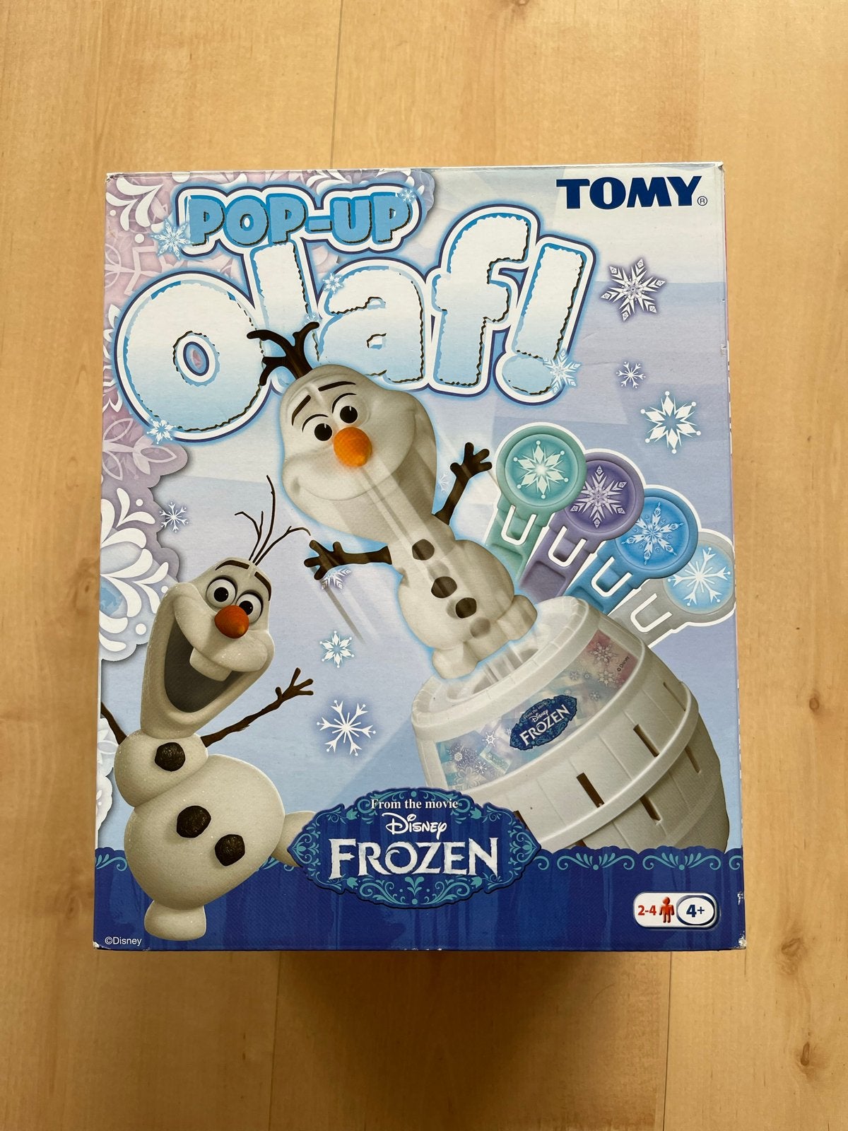 Pop-Up Olaf! Disney Frozen bordspel van Tomy, Ophalen of Verzenden, Zo goed als nieuw, Jongen of Meisje