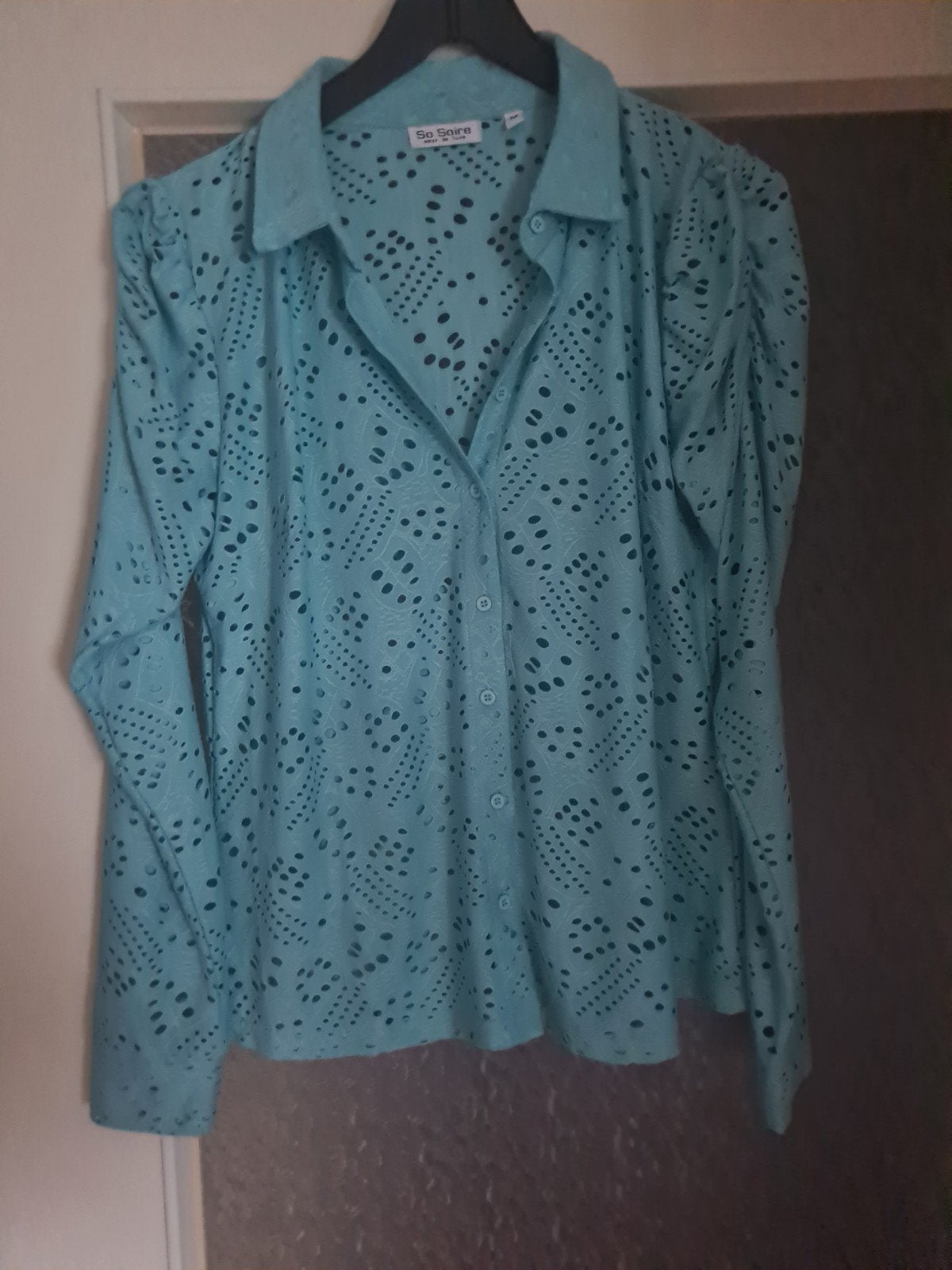 turquoise blouse  van So Soire maat m, Maat 38/40 (M), So Soire, Overige kleuren, Nieuw