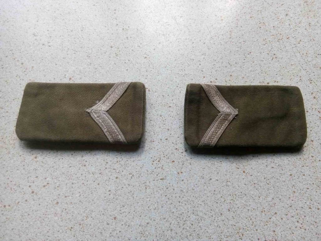 militaire sergeant / wachtmeester strepen NL leger, Ophalen of Verzenden, Landmacht, Nederland, Embleem of Badge