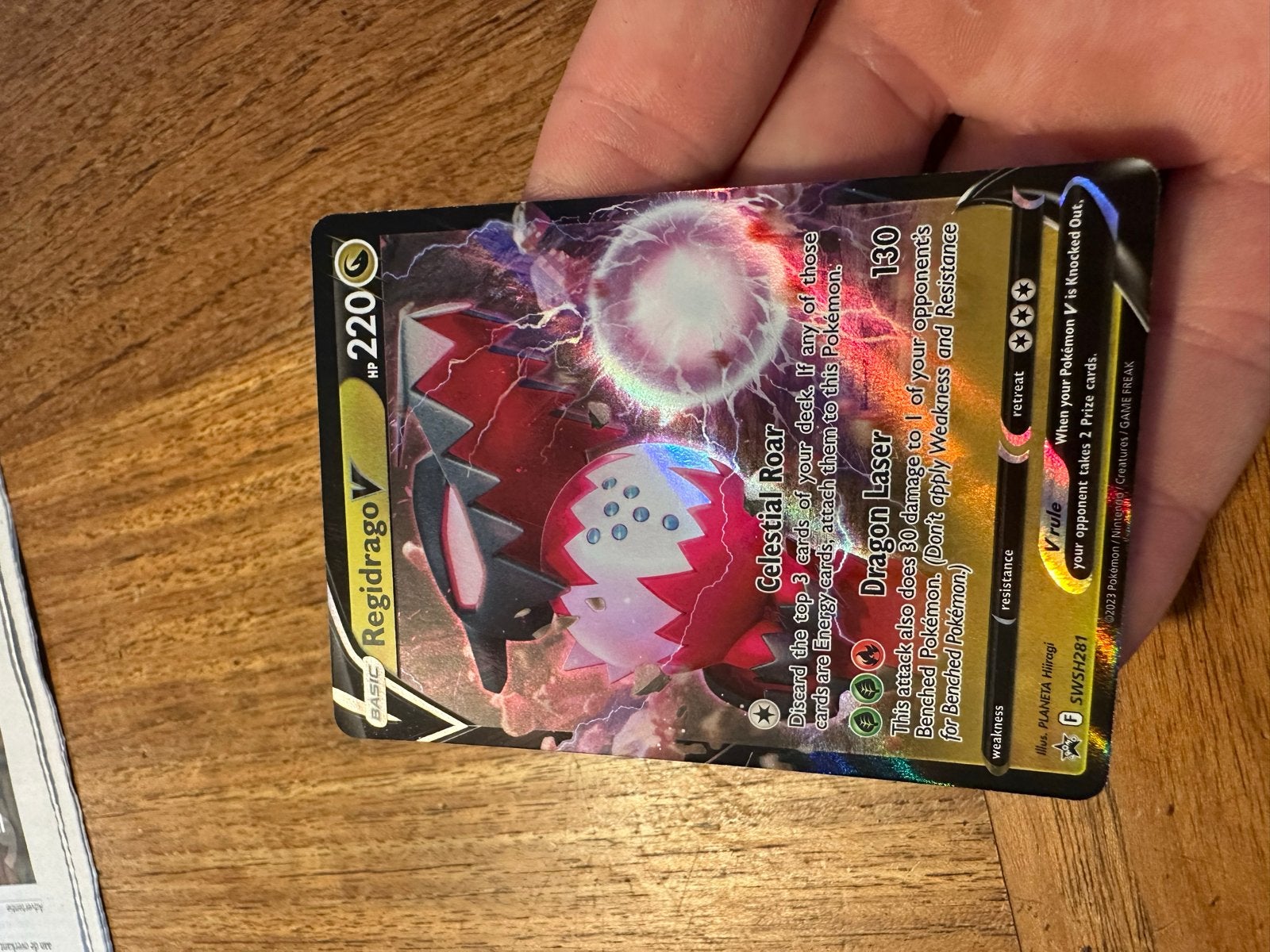 Pokémon Kaart Regidrago V - Zo goed als nieuw, Ophalen of Verzenden, Zo goed als nieuw, Losse kaart