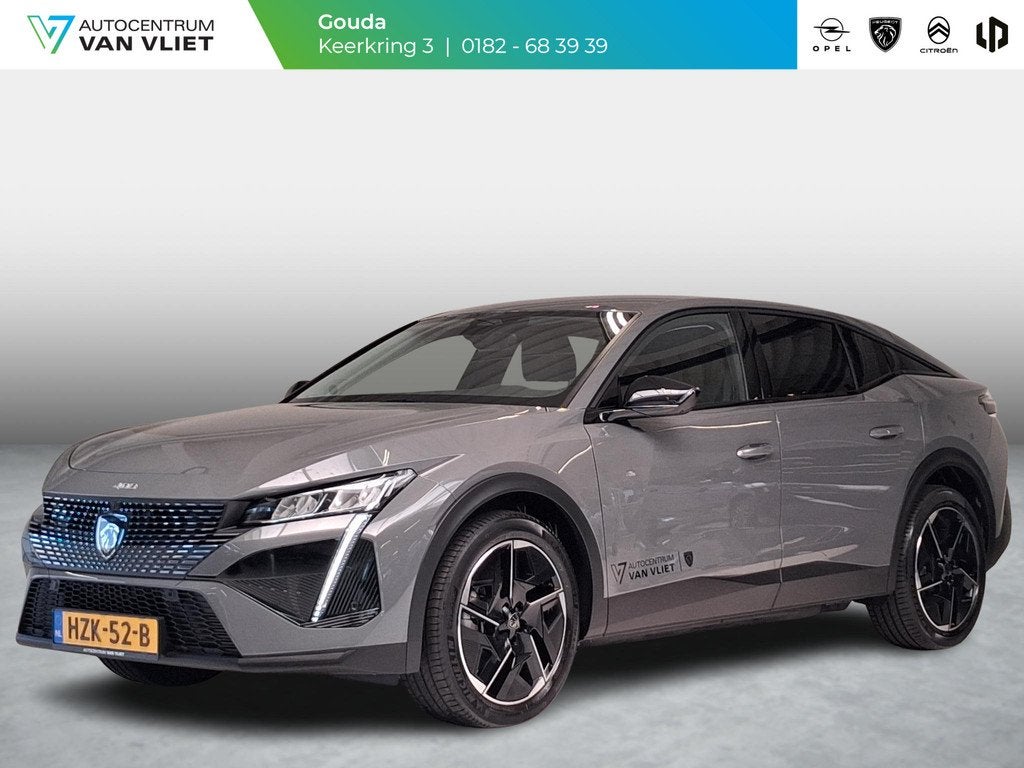 Peugeot e-408 Allure 58 kWh | Navigatie | Achteruitrijcamera, Auto's, 453 km, 213 pk, Leder en Stof, Origineel Nederlands