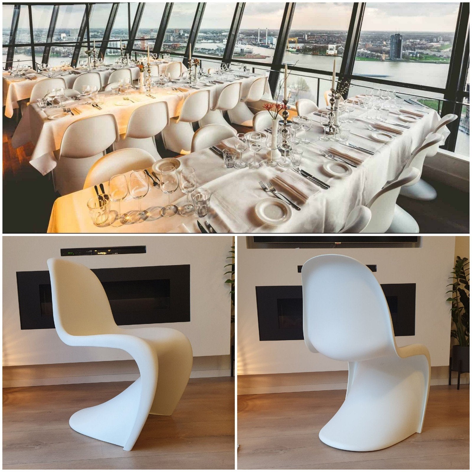 9 x Vitra Verner Panton Design Stoelen Wit, Kunststof, Gebruikt, Wit, Design