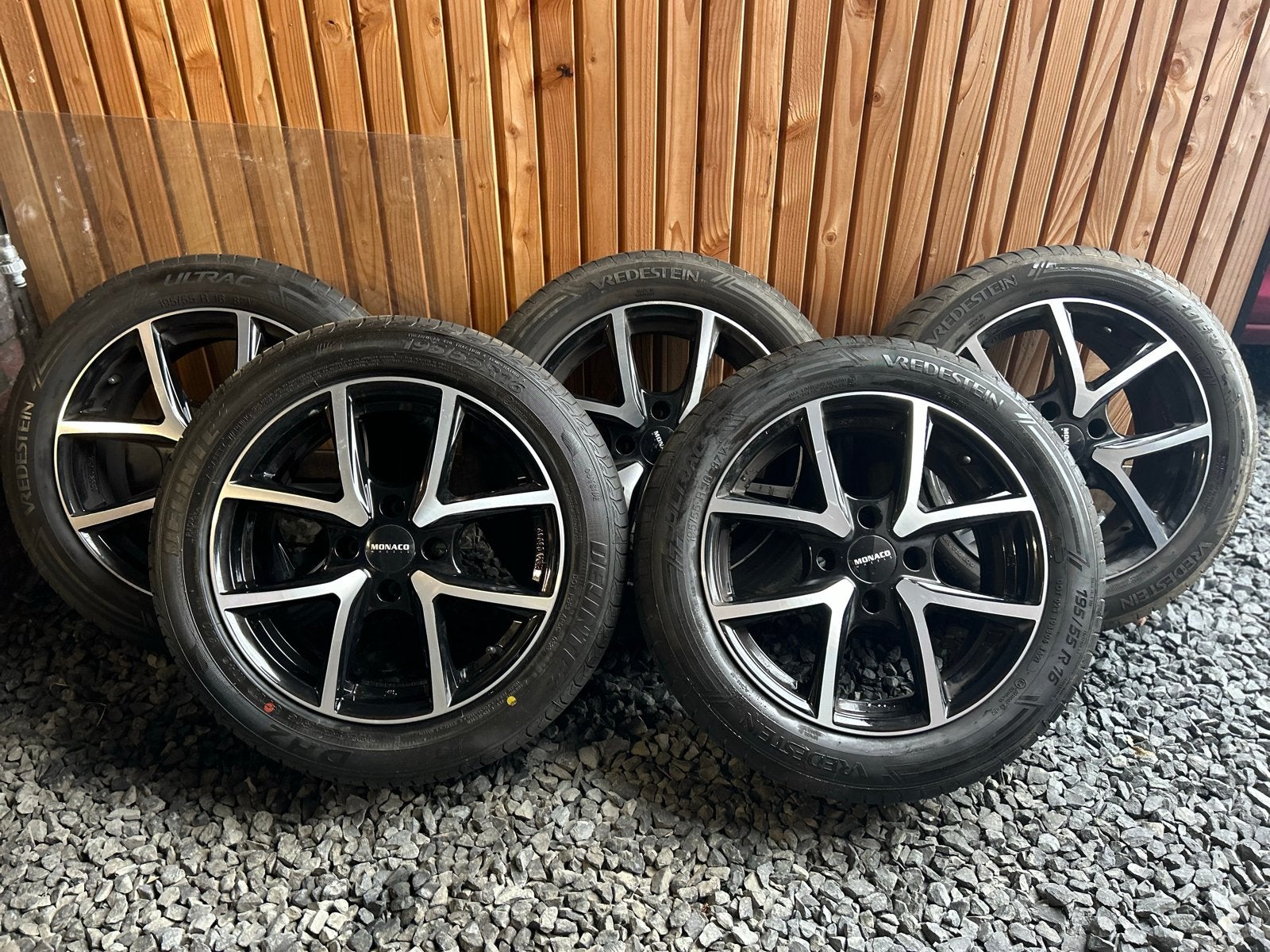 Monaco velgen met Vredestein Ultrac 195/55 R16 zomerbanden, Ophalen, Gebruikt