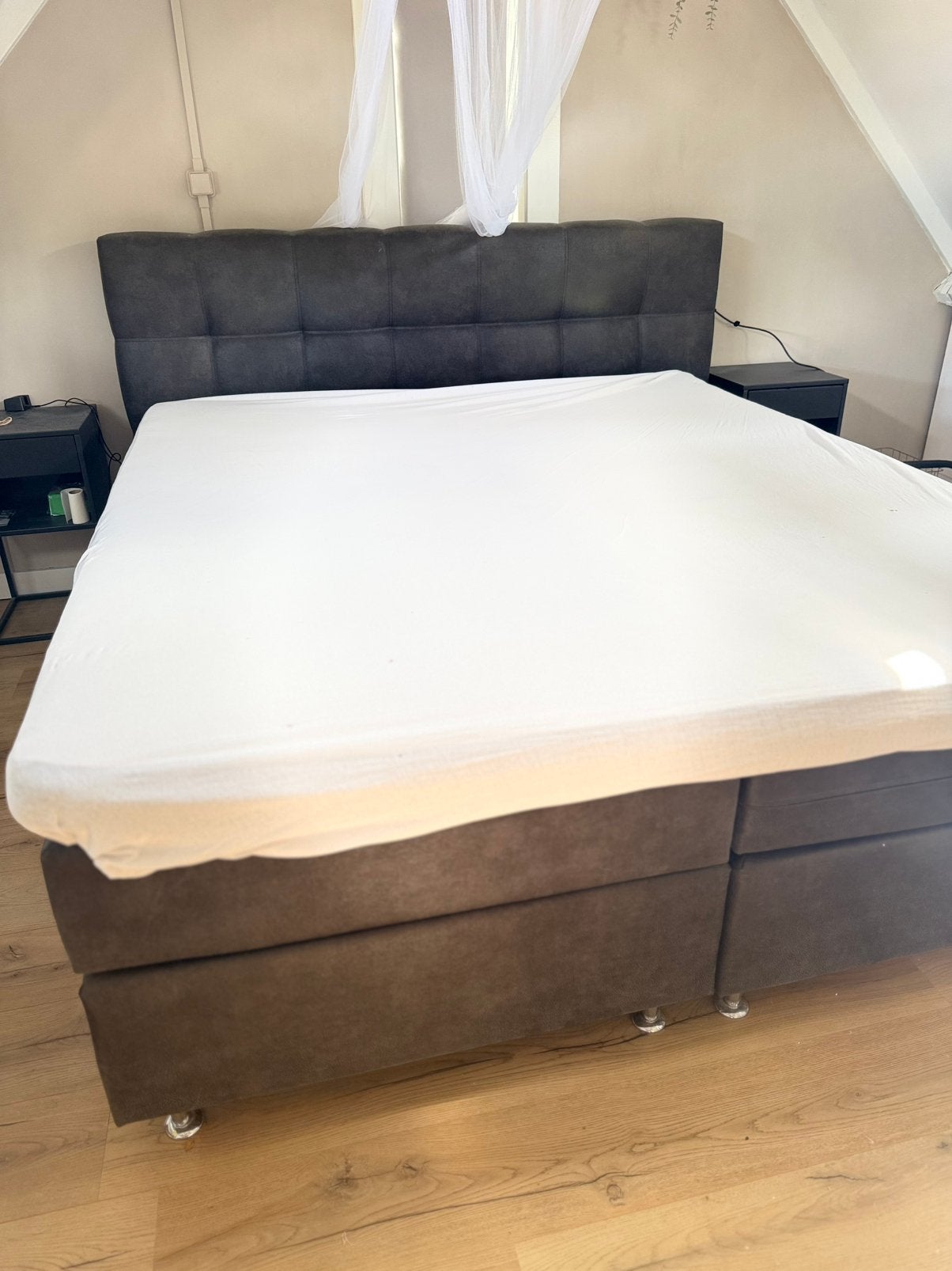 Boxspring, Gebruikt, Tweepersoons, Ophalen of Verzenden, 180 cm
