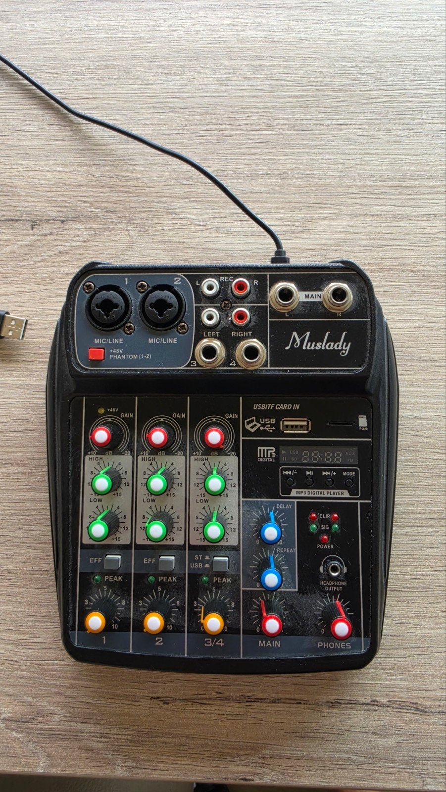 usb Bluetooth mengpaneel, Ophalen, Zo goed als nieuw, Minder dan 5 kanalen, Microfooningang