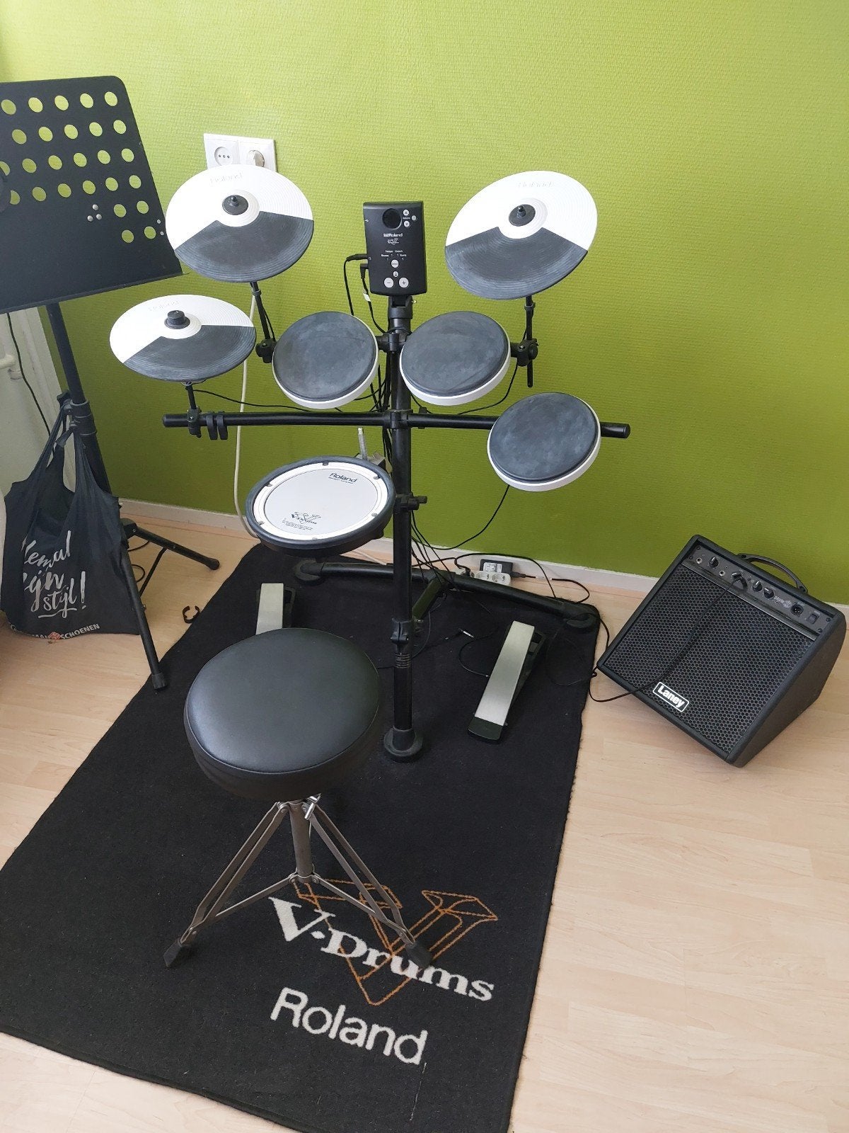 Roland V-Drums Elektronisch Drumstel + Laney versterker, Muziek en Instrumenten, Ophalen of Verzenden, Zo goed als nieuw, Roland