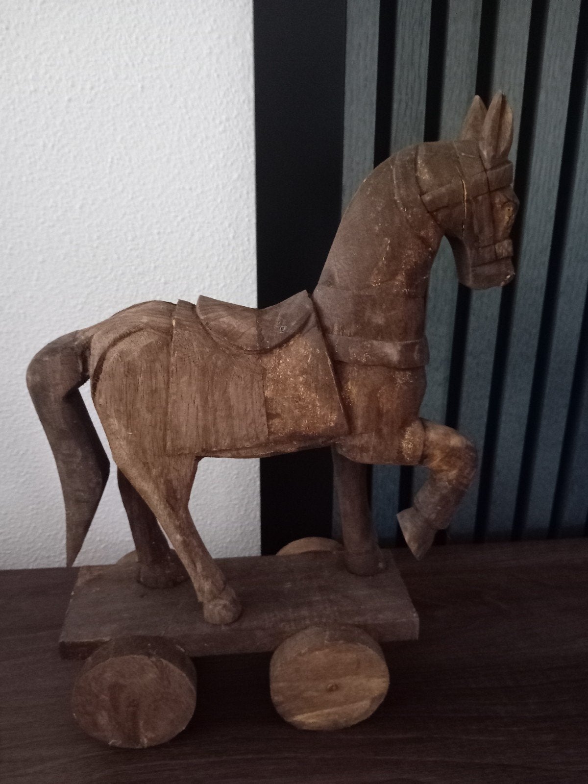 Houten decoratie paard, Hout, Ophalen of Verzenden, Bruin, Landelijk