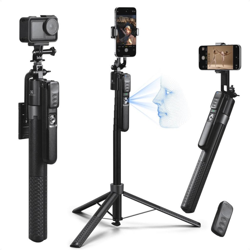K&F CONCEPT 71“ Face Tracking Tripod, Overige merken, Nieuw, 150 tot 175 cm, Ophalen of Verzenden