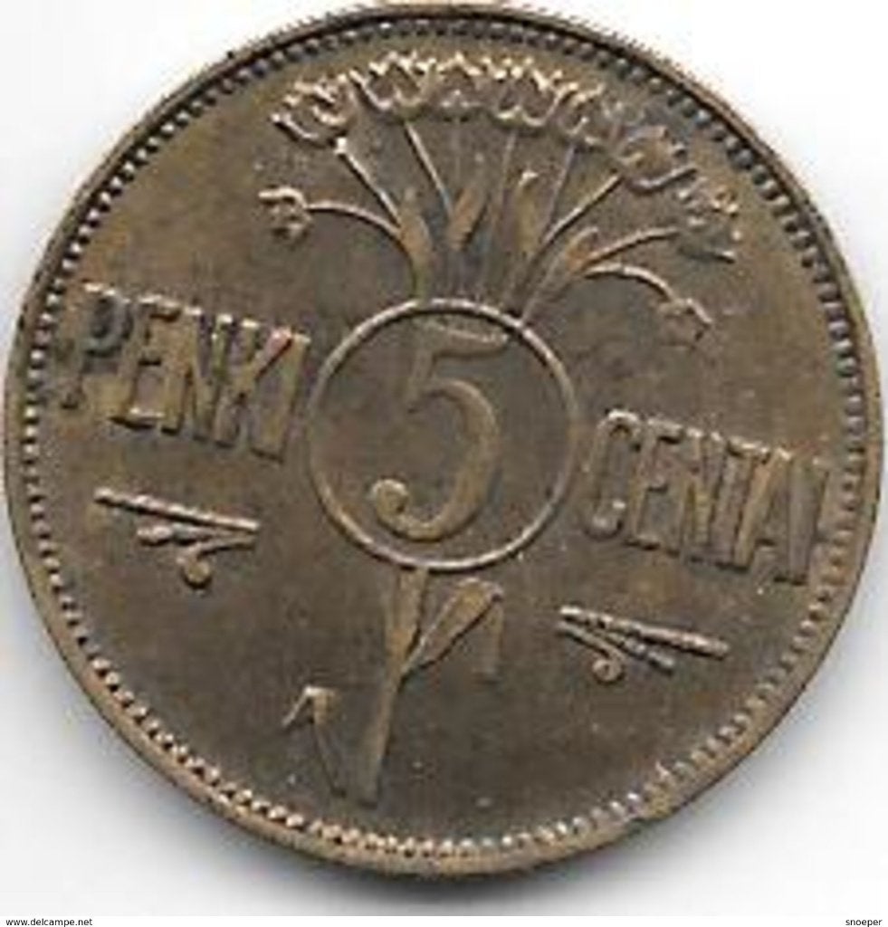 lithuania 5 centai 1925 km 72 xf+, Postzegels en Munten, Verzenden, Overige landen, Losse munt