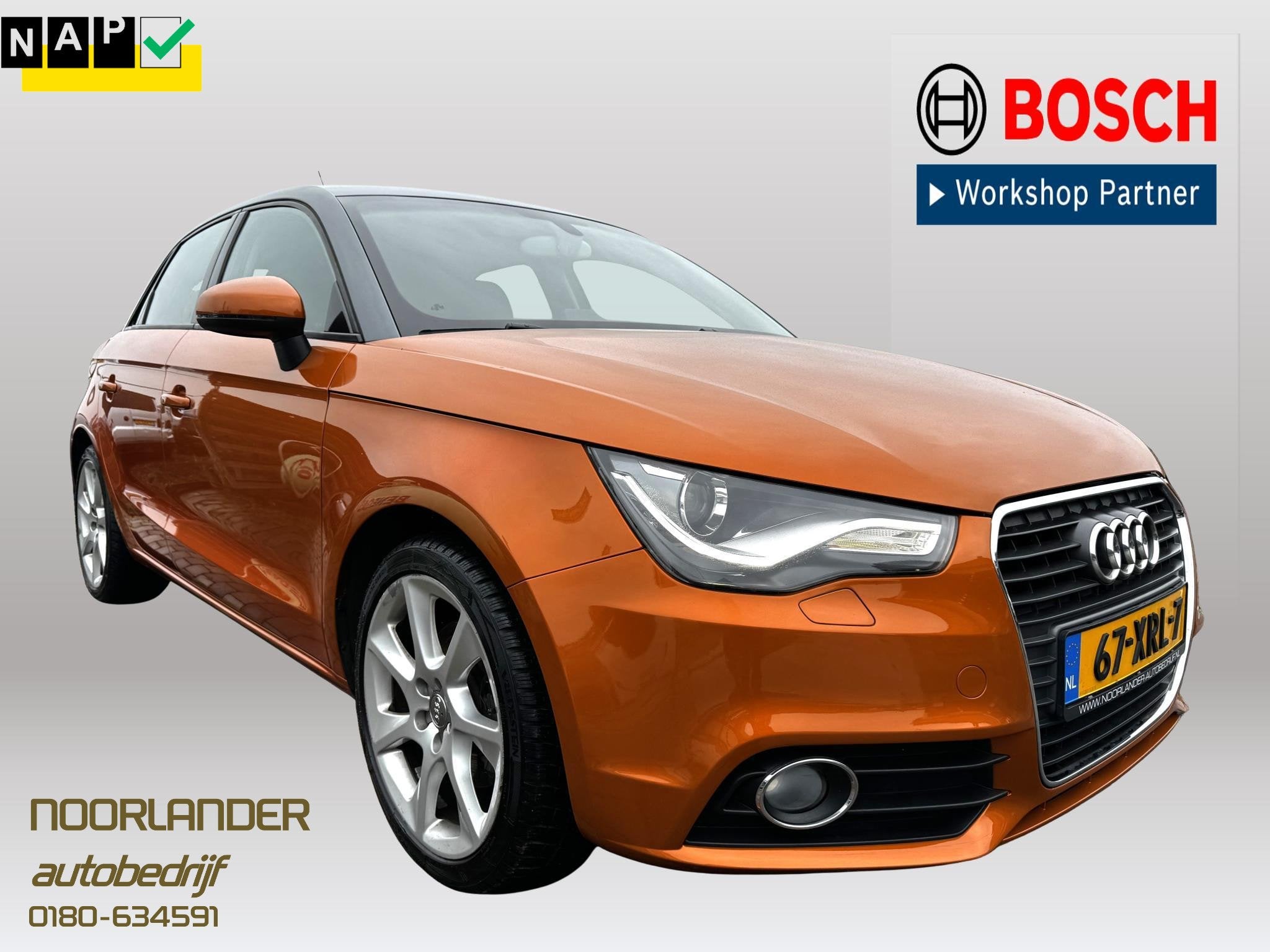 Audi A1 Sportback 1.4 TFSI Ambition Pro Line Business | Xeno, Voorwielaandrijving, Euro 5, Zwart, Leder en Stof
