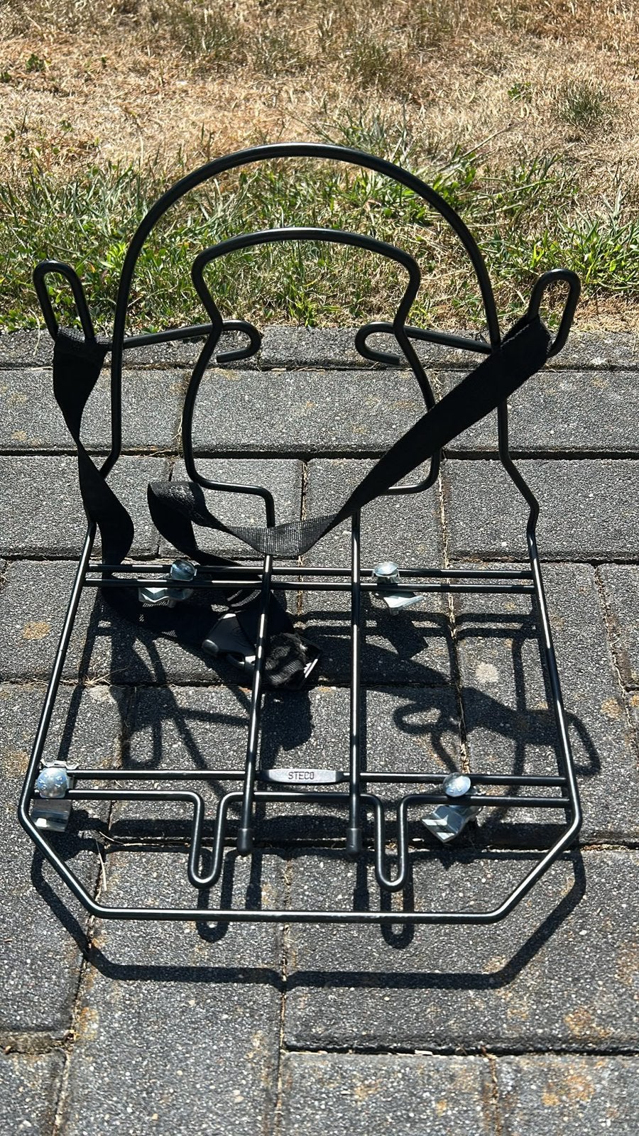Steco Monkey-Mee - mat zwart, Fietsen en Brommers, Fietsaccessoires | Bagagedragers, Ophalen, Zo goed als nieuw