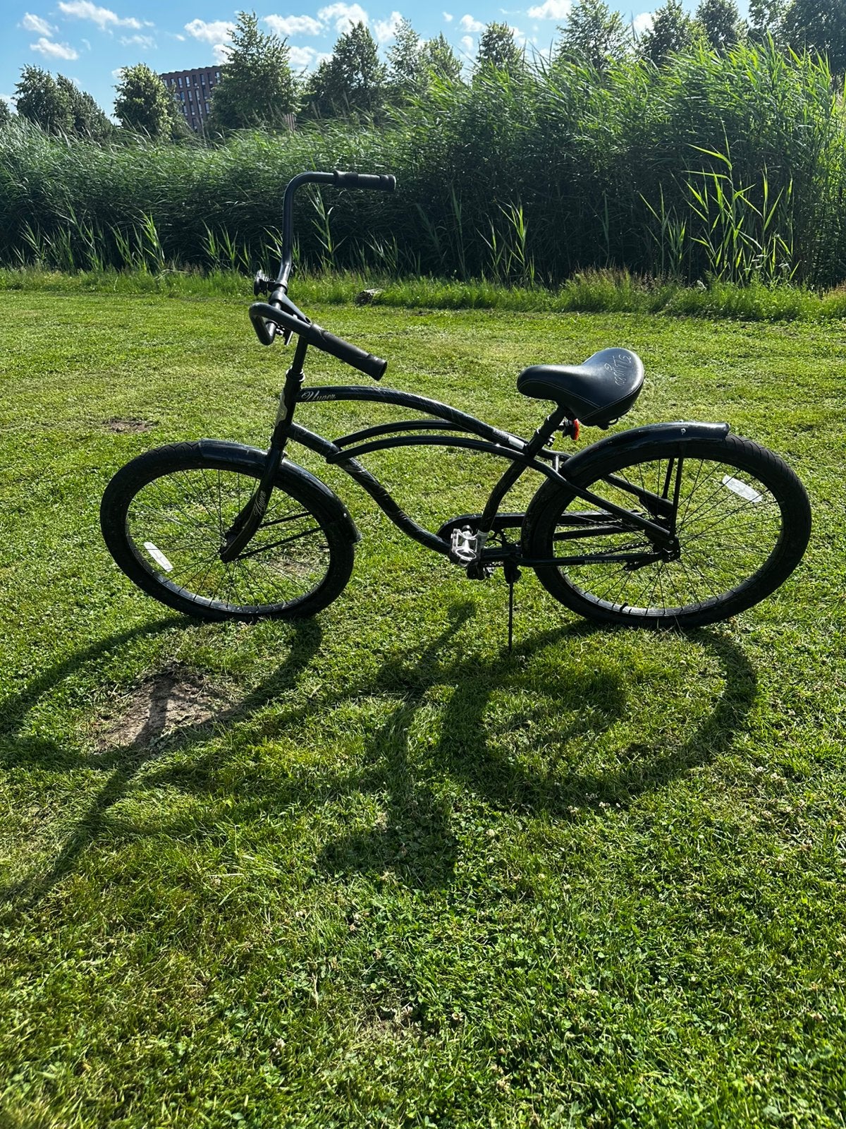 Hyper beach cruiser fiets zwart, Ophalen, Terugtraprem, Staal, Cruiser