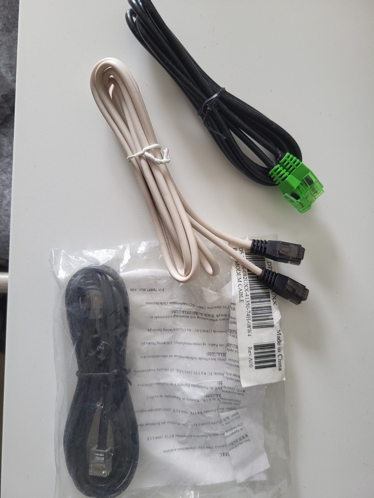 RJ11 Telefoonkabel / Modemkabel - Diverse Kleuren, Ophalen of Verzenden, Nieuw, Minder dan 2 meter, Overige kabels