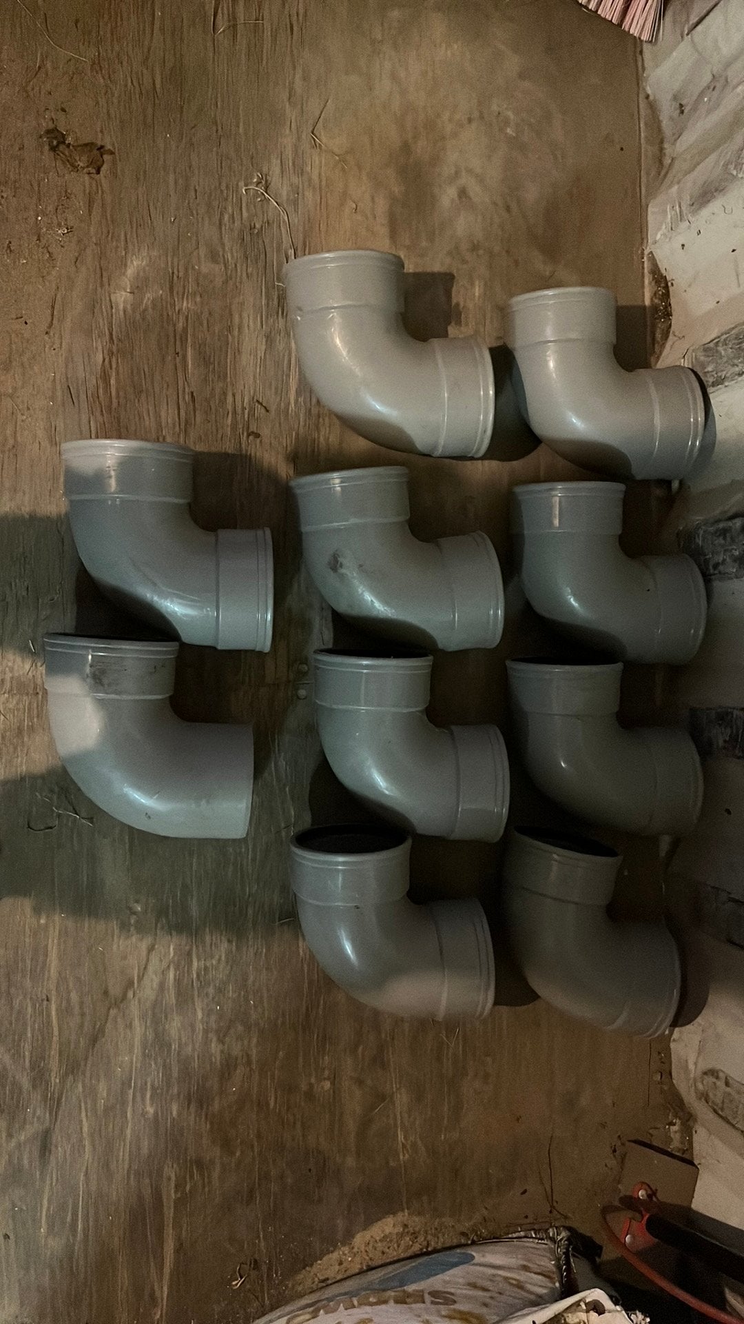 10 pvc bochten 160 mm Dyka 90 graden, Bochten, Pvc, Ophalen of Verzenden, Zo goed als nieuw
