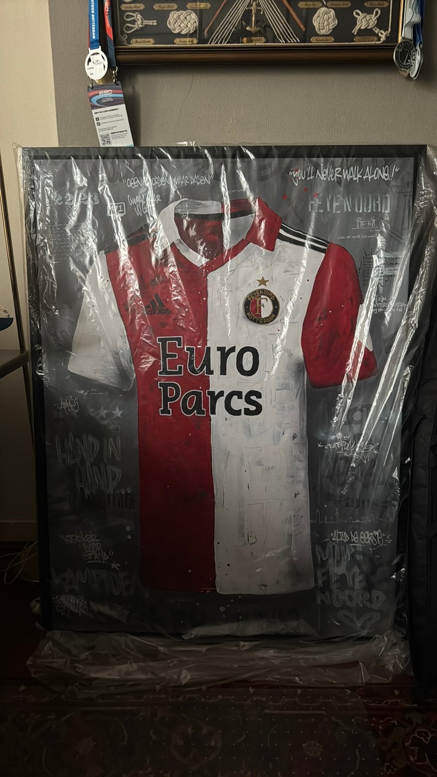 Feyenoord schilderij, Ophalen of Verzenden, Zo goed als nieuw, Feyenoord