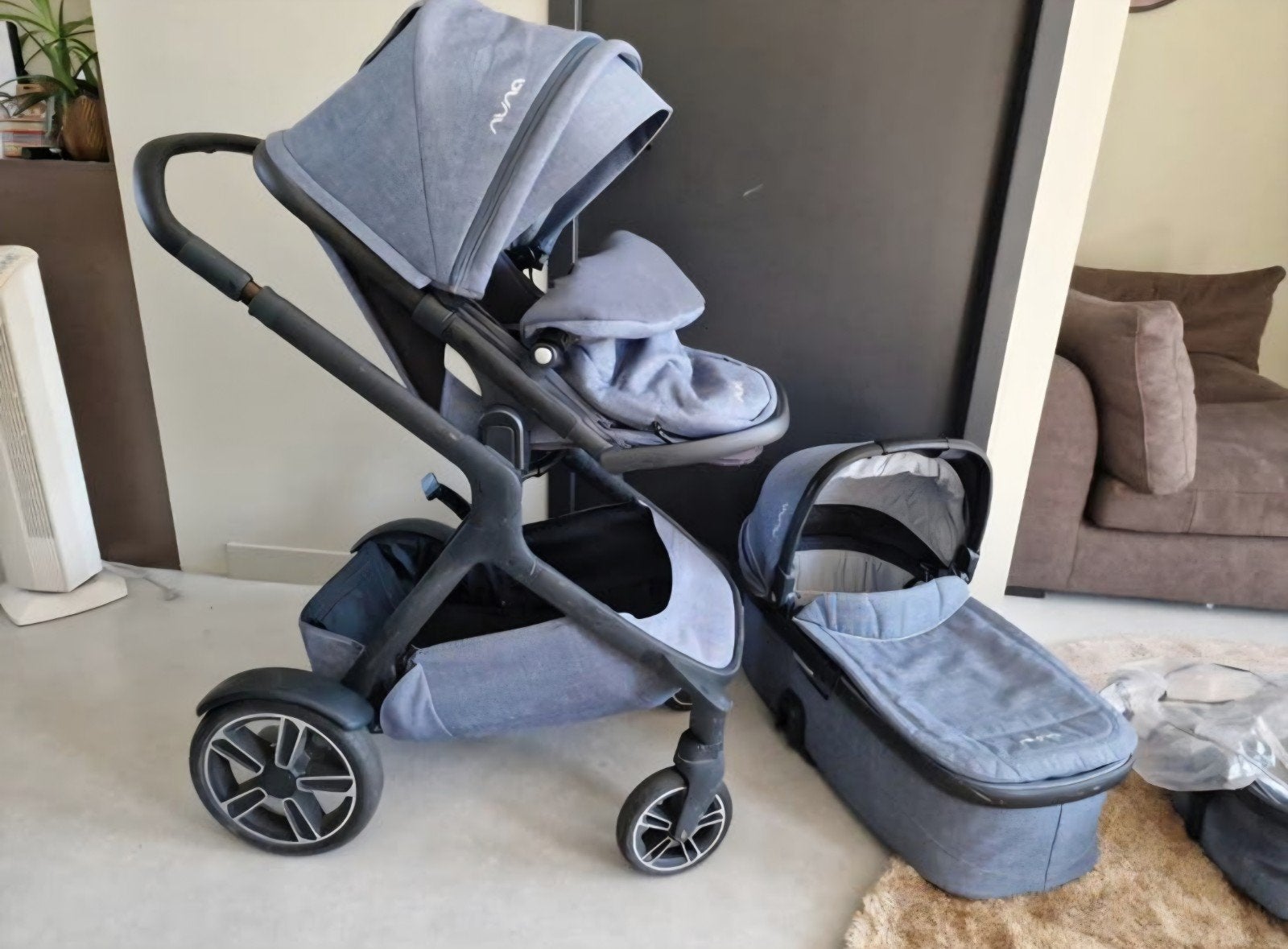 Nuna Demi Grow kinderwagen, Ophalen, Kinderwagen, Overige merken, Met reiswieg