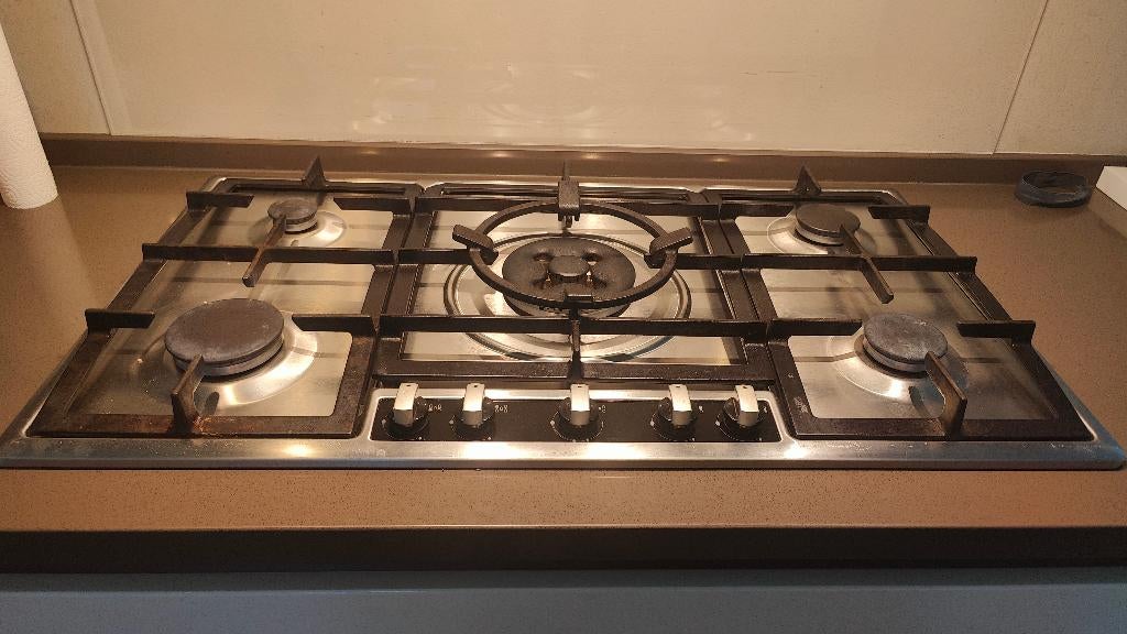 Gaskookplaat Bosch 90cm 5 pits, Witgoed en Apparatuur, Kookplaten, Ophalen, Gebruikt, Gas, Vrijstaand