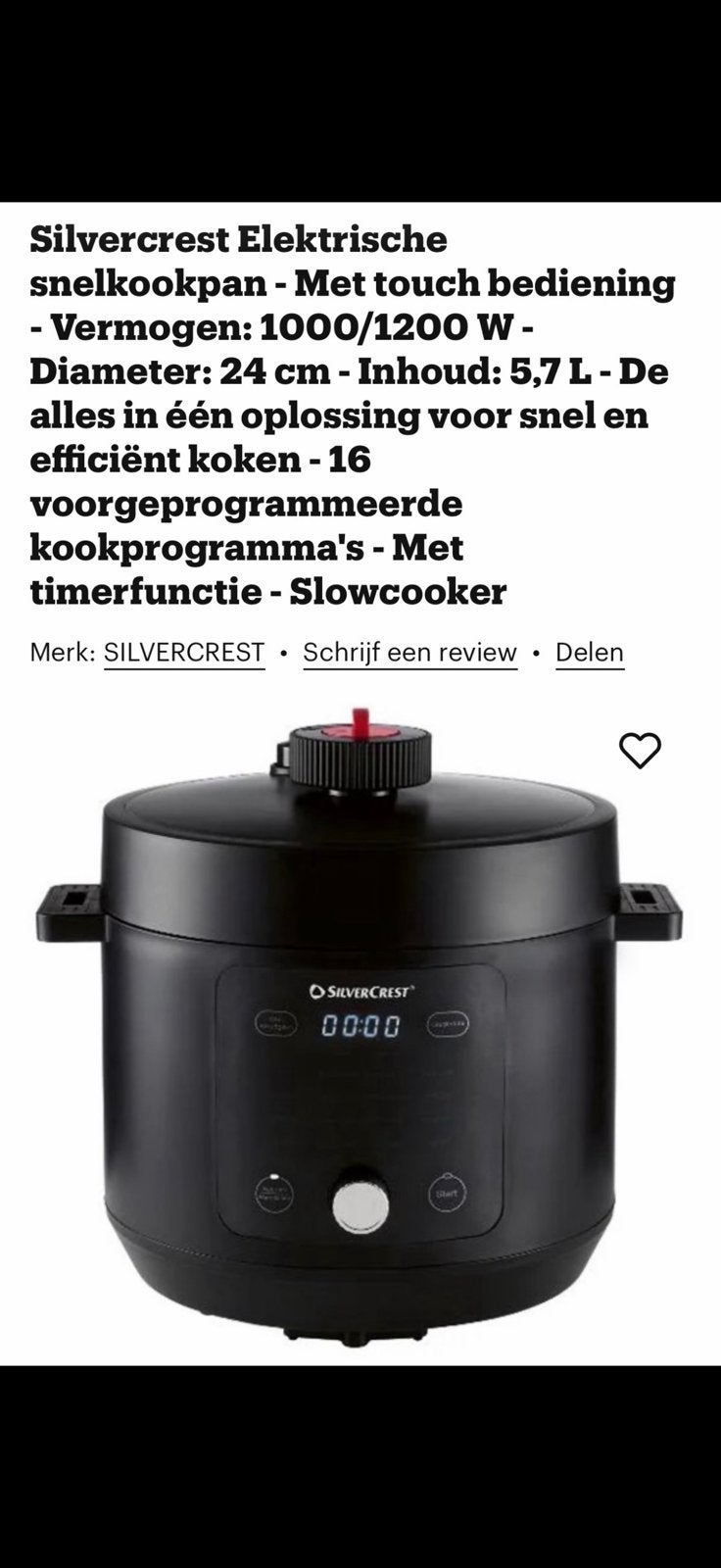 Elektrische snelkookpan, Ophalen, Zo goed als nieuw