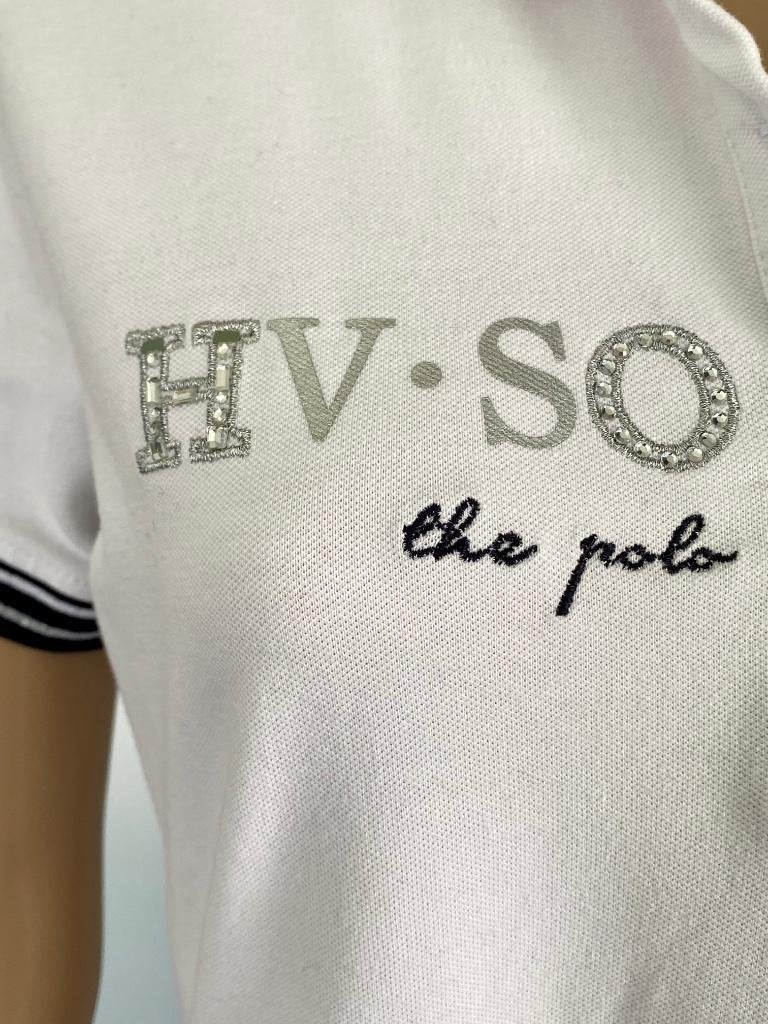 J318 HV Society maat 36/38=S/M polo-jurk jurkje wit/d-blauw, Blauw, HV Society, Ophalen of Verzenden, Zo goed als nieuw