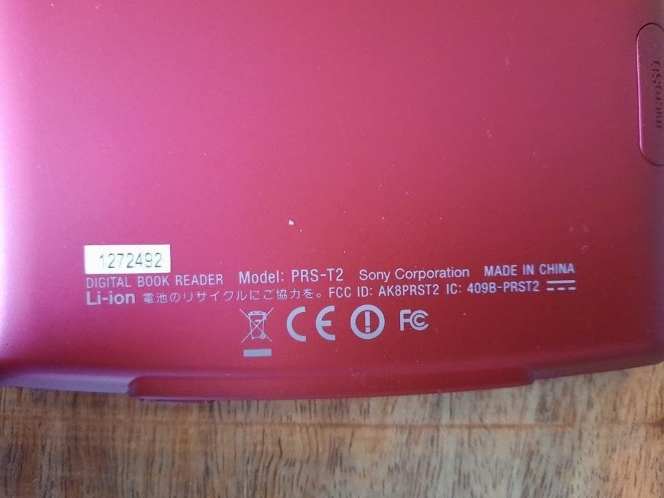 Sony Reader PRS-T2 E-reader Rood met Hoesje, Computers en Software, E-readers, Gebruikt, 7 inch, 4 GB of minder, Touchscreen, Wi-Fi