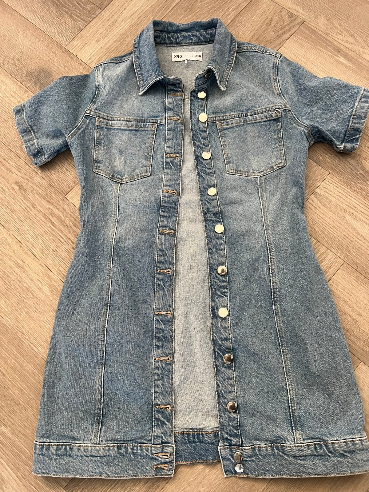 Zara spijkerblouse maat XL, Ophalen of Verzenden, Zo goed als nieuw, Maat 46/48 (XL) of groter, Blauw