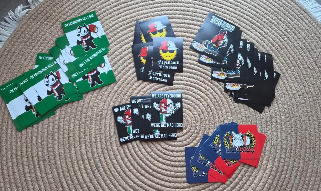 79 Feyenoord stickers - Diverse ontwerpen, Verzamelen, Stickers, Gebruikt, Sport, Ophalen of Verzenden