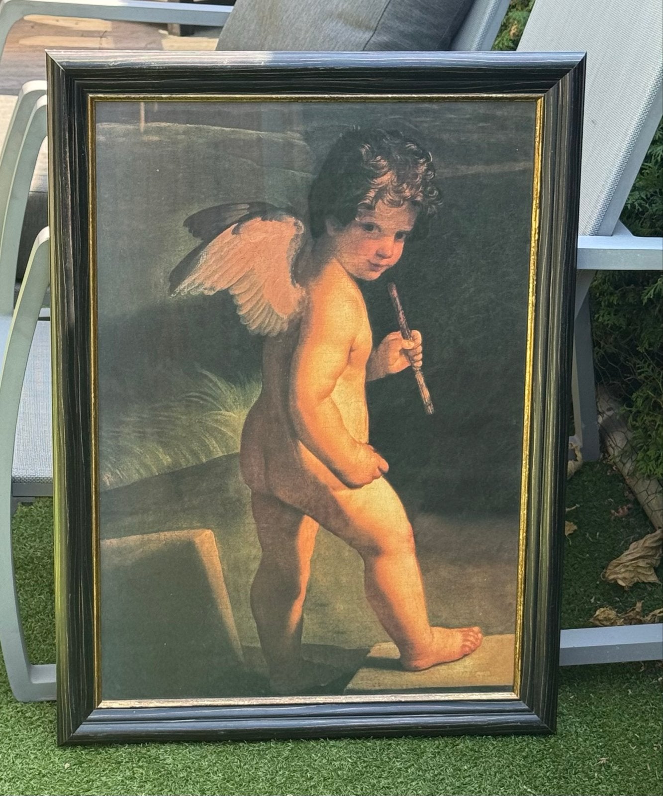 Klassiek schilderij van Cupido, 60x80 cm, Ophalen, Portret of Personen, Klassiek, Print
