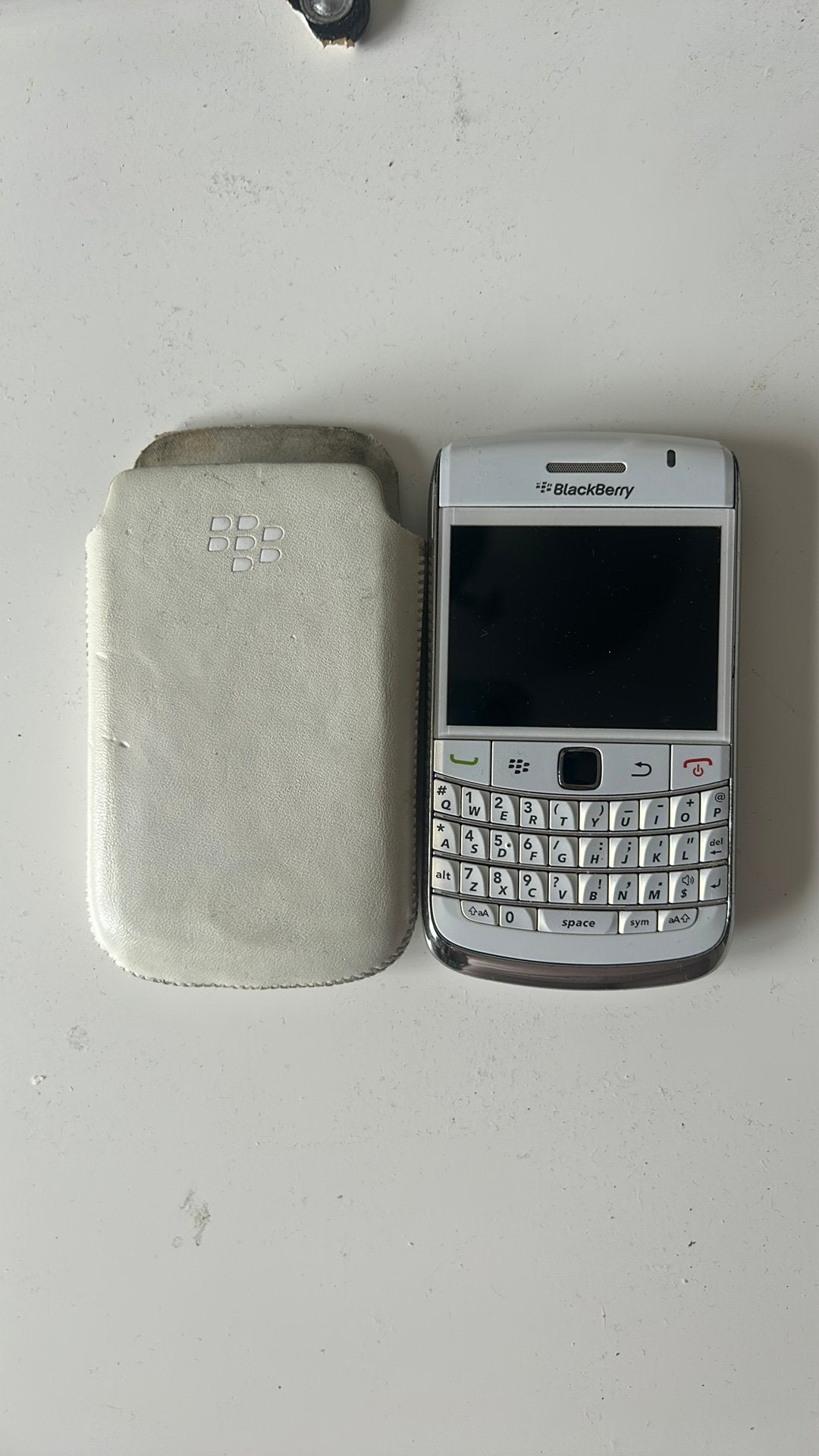 Witte BlackBerry Bold met hoesje, Gebruikt, Wit, Ophalen of Verzenden, Minder dan 3 megapixel