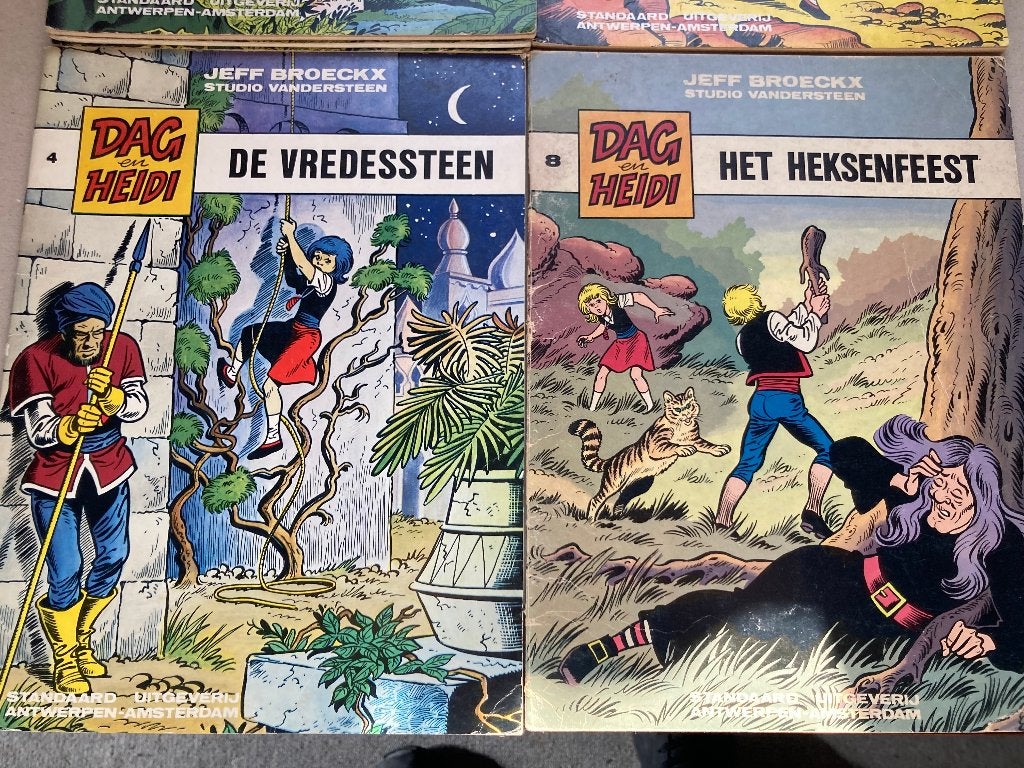 T.K. nog 6 Stripboeken van Dag en Heidi door Jeff Broeckx, Boeken, Stripboeken, Meerdere stripboeken, Ophalen of Verzenden, Gelezen