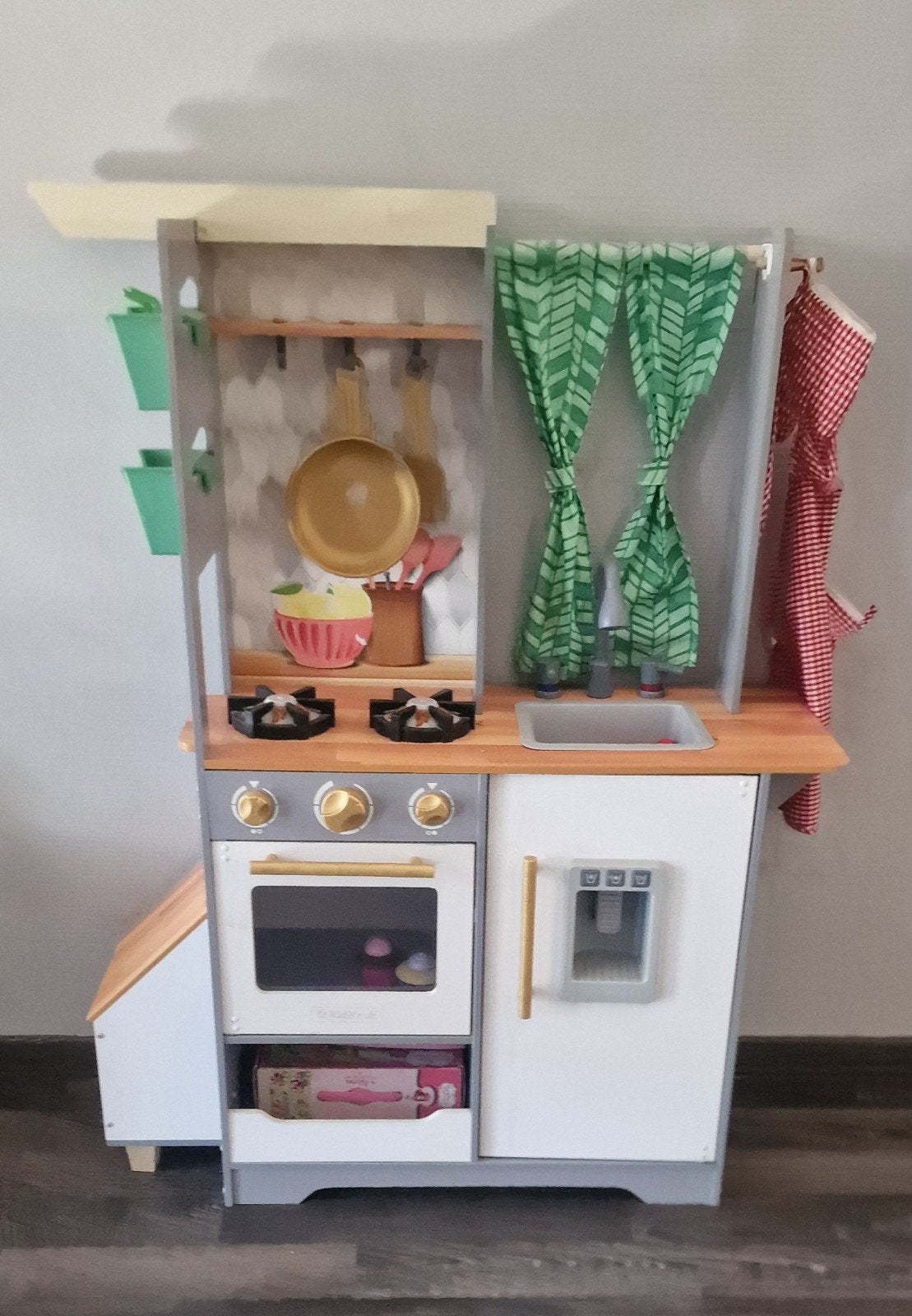 Houten speelkeuken met accessoires, Ophalen, Zo goed als nieuw, Hout, Speelkeuken-accessoire