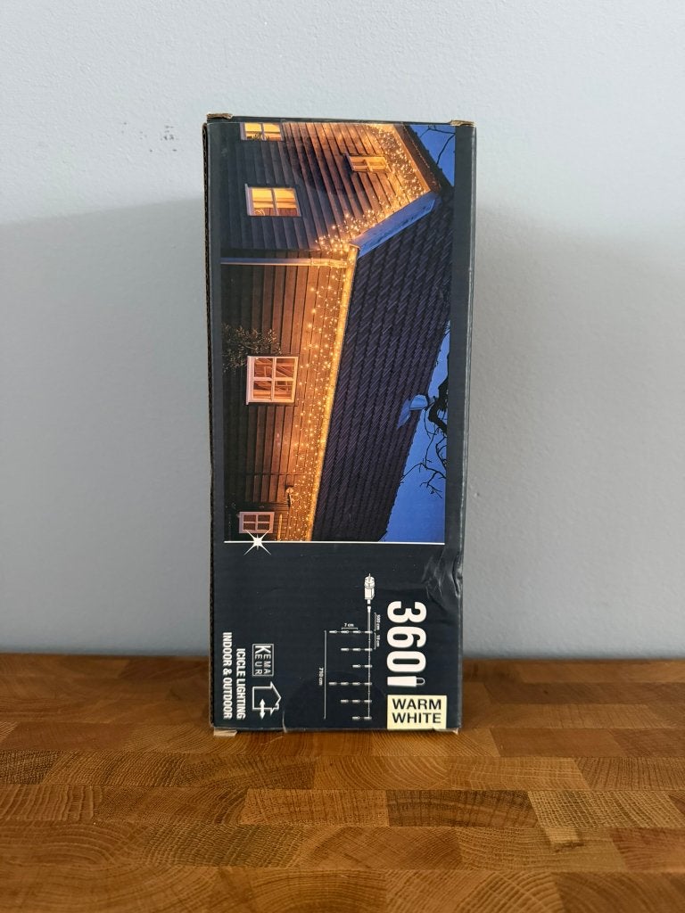 360 LED IJspegelverlichting Warm Wit – Nieuw & Ongeopend, Diversen, Kerst, Ophalen, Nieuw