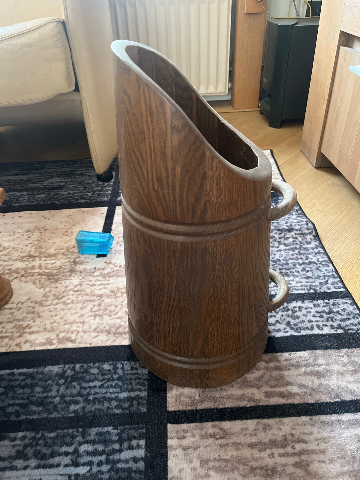 Vintage houten kolenkit / haardhoutbak, Ophalen of Verzenden