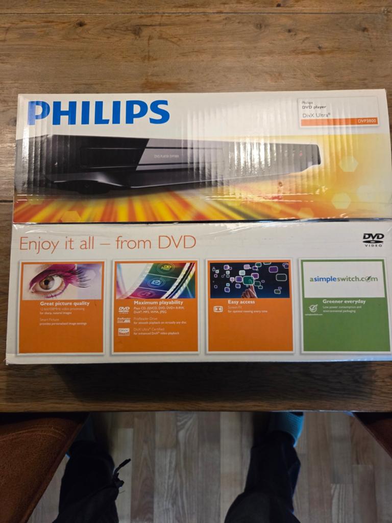 Dvd speler philips Dvp3800/12 nieuw in doos, Ophalen of Verzenden, Nieuw, Philips