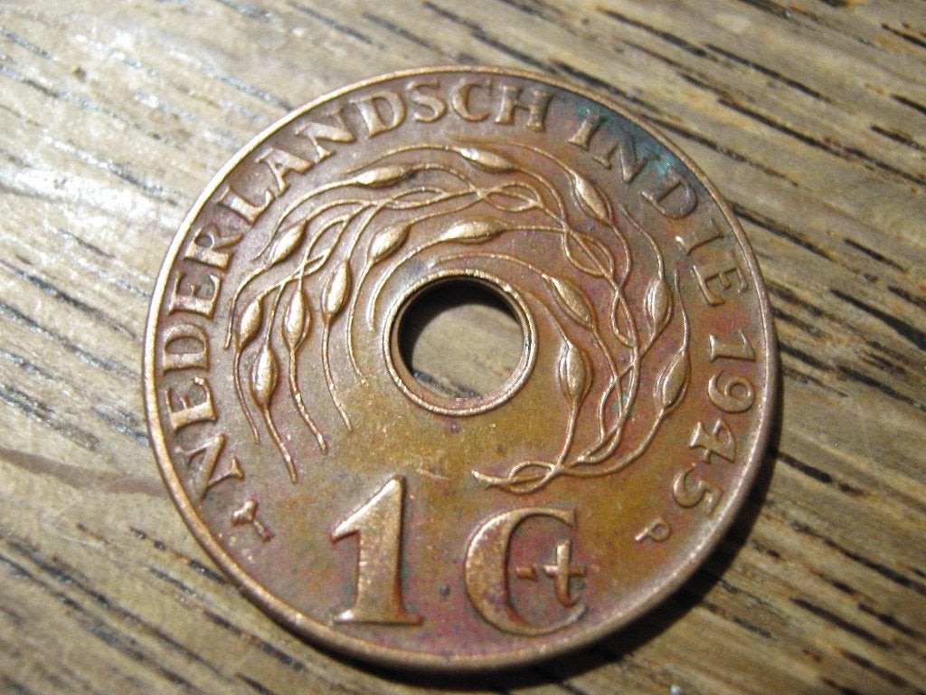 Bevrijd Nederlands Indie 1 Cent 1945p, WW2 #88, Postzegels en Munten, Ophalen of Verzenden, Koningin Wilhelmina, 1 cent, Losse munt