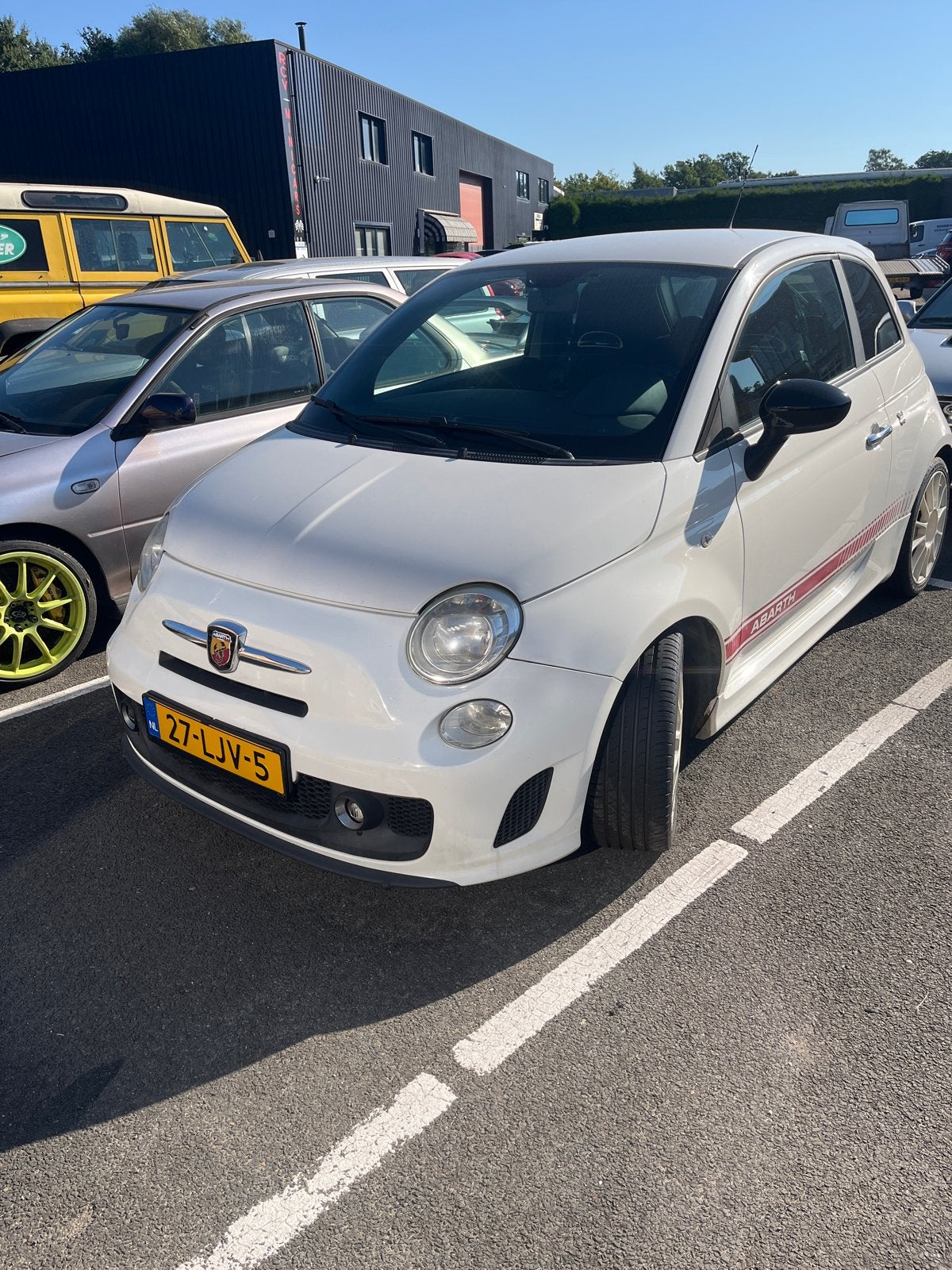 Fiat 500 1.4 Abarth C 2010 Wit, Auto's, Voorwielaandrijving, 15 km/l, 40 €/maand, Zwart