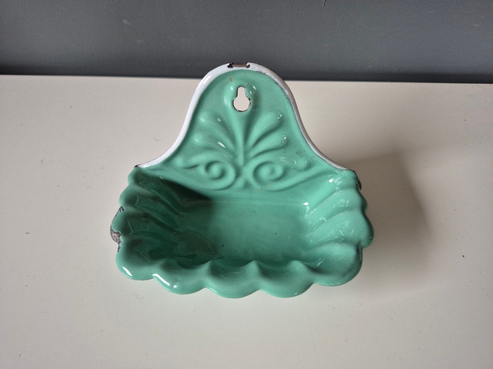 Oud Vintage Metalen Zeepbakje, Ophalen of Verzenden