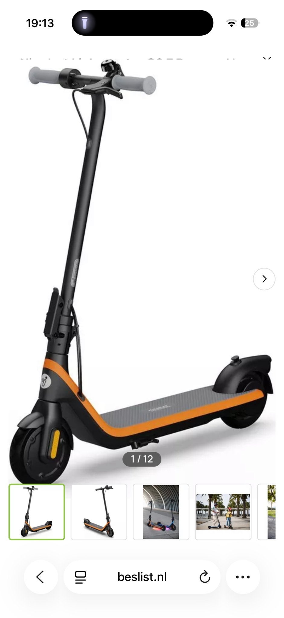 Ninebot KickScooter E2 Plus E-step - Zo goed als nieuw, Ophalen, Zo goed als nieuw, Elektrische step (E-scooter)