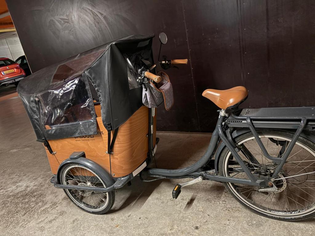 Babboe Curve Elektrische Bakfiets met Huif, Ophalen, Gebruikt, 4 kinderen of meer, Huif