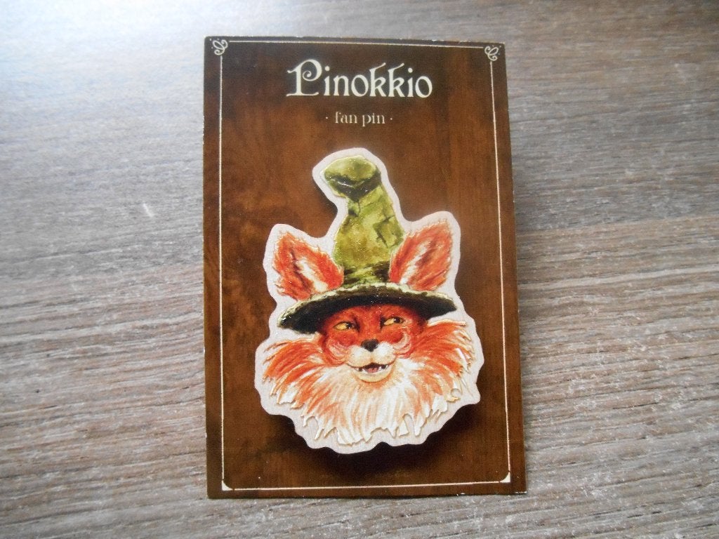 Efteling fan made pin vos Pinokkio, Verzamelen, Efteling, Nieuw, Overige typen, Ophalen of Verzenden