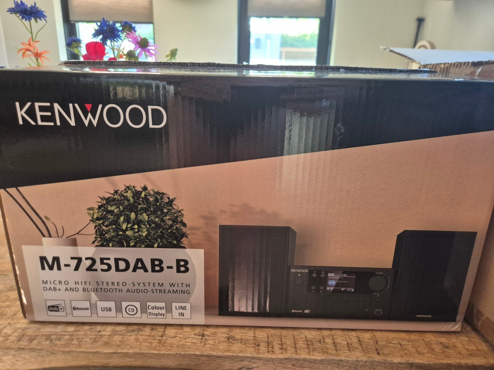 Kenwood M-725DAB-B CD Micro Systeem met DAB+ en Bluetooth, Nieuw, Tuner of Radio, Microset, Ophalen