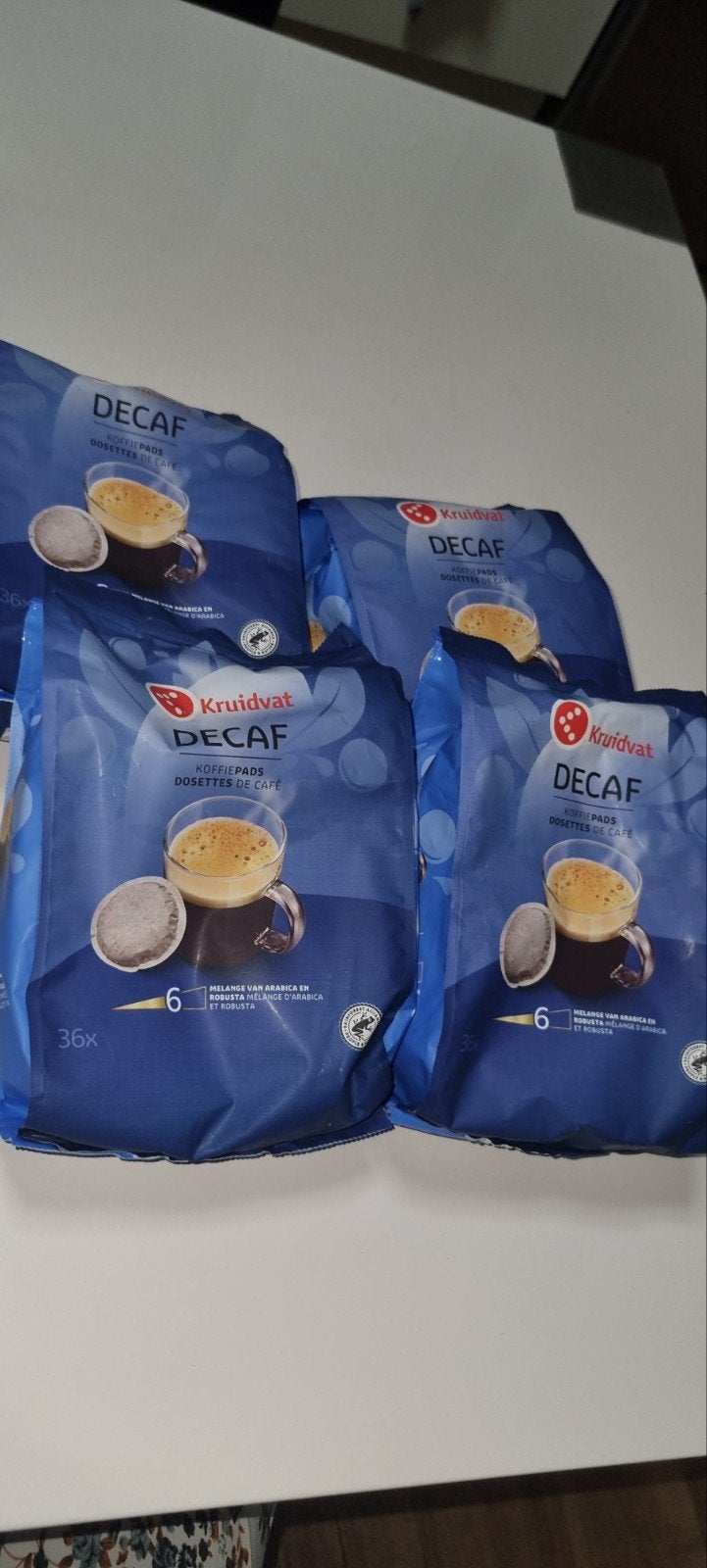 4 pakken Kruidvat Decaf Koffiepads, Witgoed en Apparatuur, Koffiepads en cups, Overige modellen, 10 kopjes of meer, Nieuw