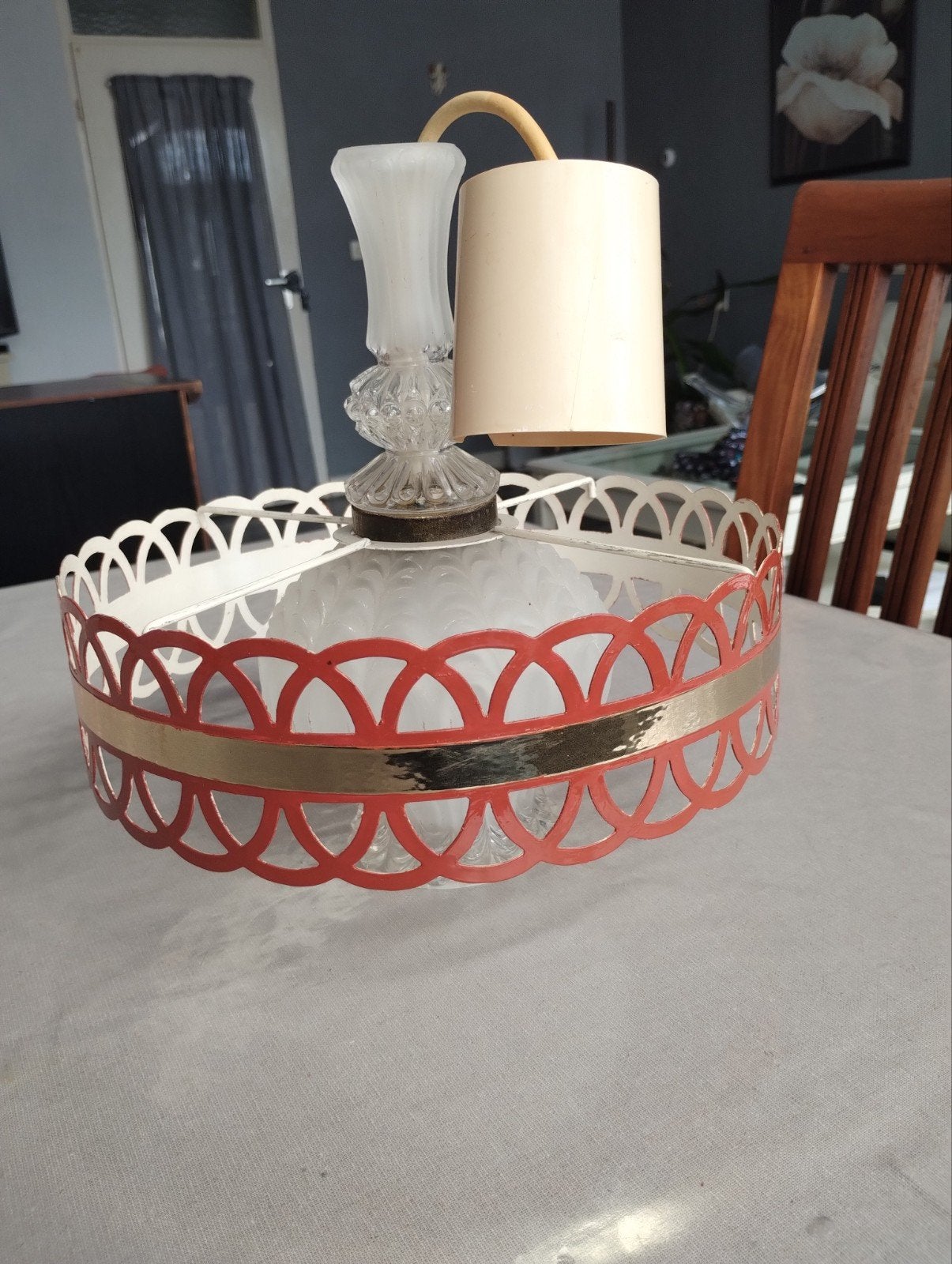 Hanglamp jaren 70, Ophalen of Verzenden, Gebruikt, Minder dan 50 cm