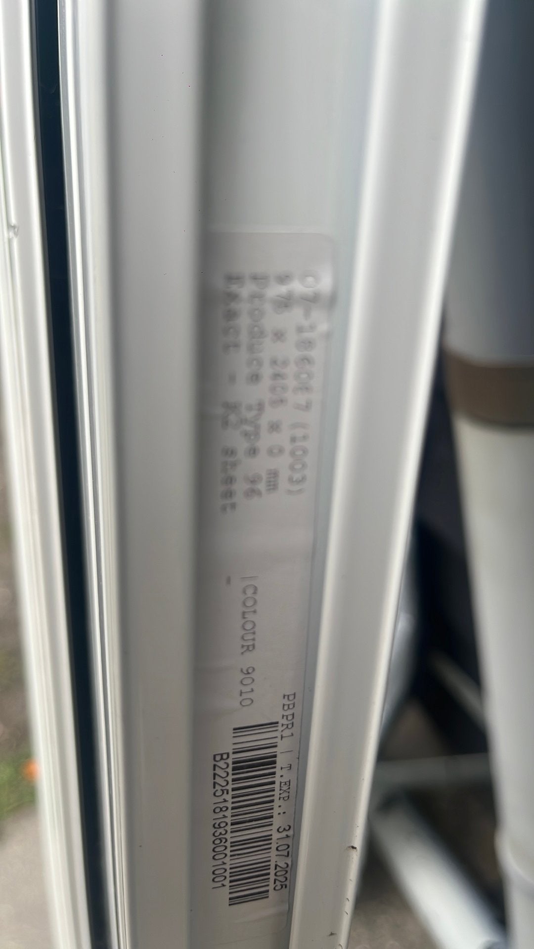 Plissehordeur wit nieuw 97,5 breed 240,5 hoog, Doe-het-zelf en Verbouw, Deuren en Horren, 80 tot 100 cm, 215 cm of meer, Hordeur
