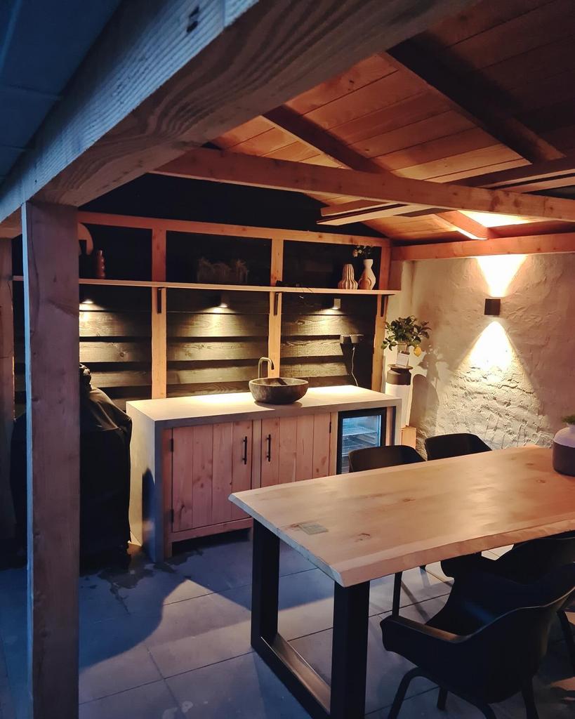 Uniek douglas buitenkeukens, Tuin en Terras, Buitenkeukens, Ophalen, Nieuw, Houtskool, Inbouw